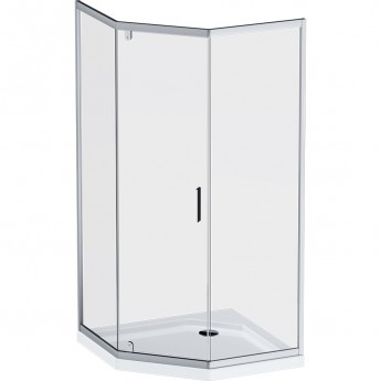 Душевое ограждение 90x90 см, пятиугольное, без поддона AM.PM GEM W90G-405-090MT