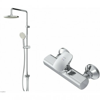 Душевая система AM.PM SPIRIT V2.0 F0750A422 смеситель для душа с термостатом, верхний душ, ручной душ, душевая штанга черный, шт. Душевая система AM.PM SPIRIT V2.0 F0750A422 смеситель для душа с термостатом, верхний душ, ручной душ, душевая штанга черный, шт.