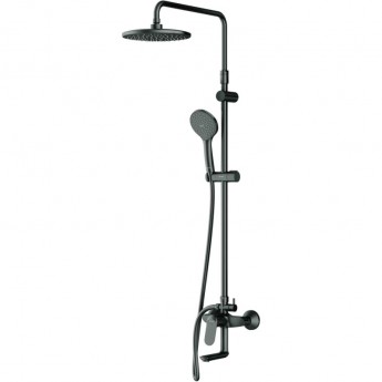 Душевая система AM.PM SUNNY: смеситель для ванны/душа, верхний душ d220 мм, ручной душ 110 мм, 1 функция, черный F0785C922 Душевая система AM.PM SUNNY: смеситель для ванны/душа, верхний душ d220 мм, ручной душ 110 мм, 1 функция, черный F0785C922