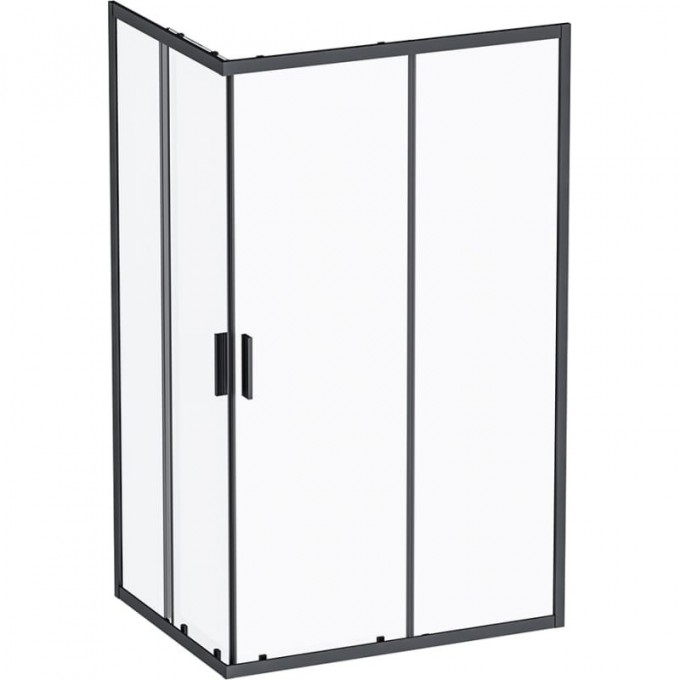 Душевое ограждение AM.PM GEM S TWIN SLIDE 120x90, профиль черный мат. W93G-404-120290-BT