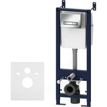 Инсталляция AM.PM START для подвесного унитаза с механической клавишей Start S пластик, глянц хром I012703.0251 Инсталляция AM.PM START для подвесного унитаза с механической клавишей Start S пластик, глянц хром I012703.0251