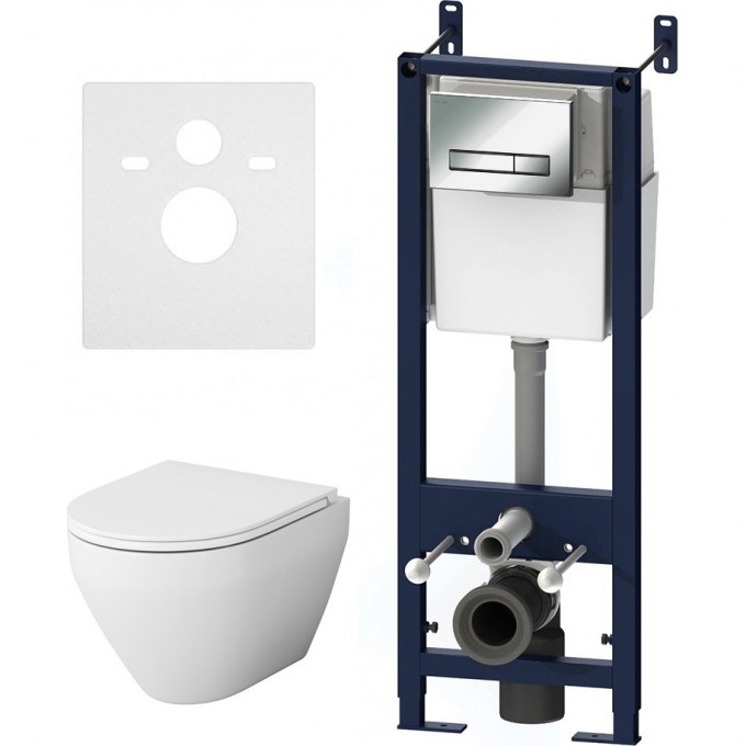 Инсталляция с подвесным унитазом FlashClean, с сиденьеи микролифт и клавишей AM.PM SPIRIT IS30251.701700