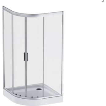 Кабина душевая AM.PM GEM 100x100, 1/4 круга, профиль матовый хром, стекло прозрачное W90C-401-100MT