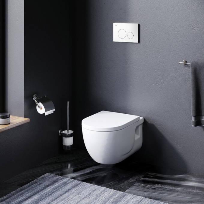 Комплект: Инсталляция с подвесным унитазом FlashClean с сиденьем микролифт и клавишей AM.PM LIKE IS49001.801701