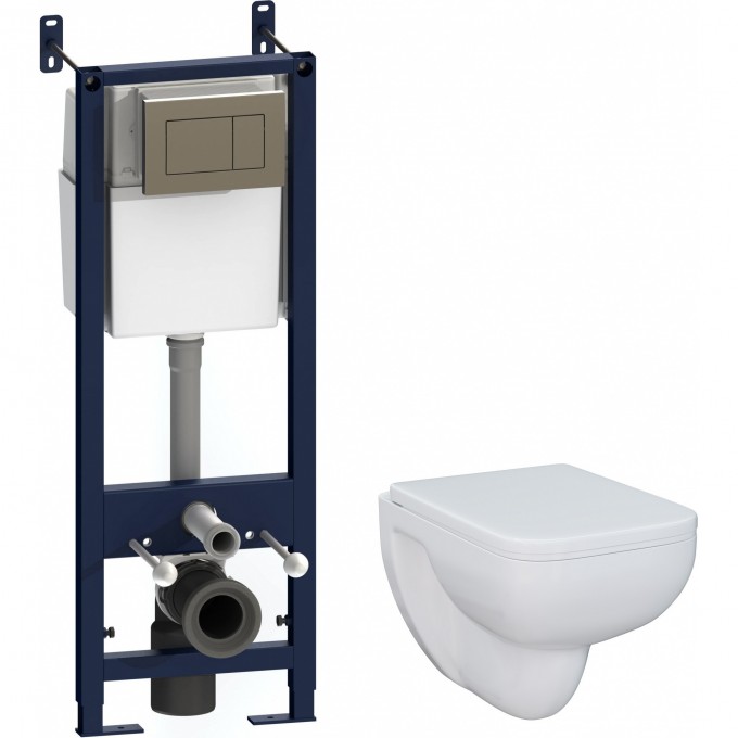 Комплект: инсталляция с подвесным унитазом с сиденьем микролифт и клавишей AM.PM IS345A1739