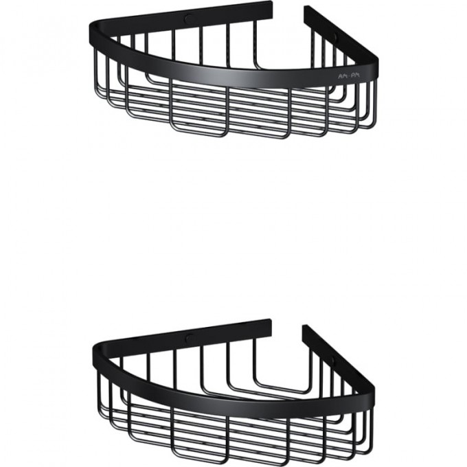 Корзина для душа AM.PM SENSE L угловая двухъярусная, черный A7452222