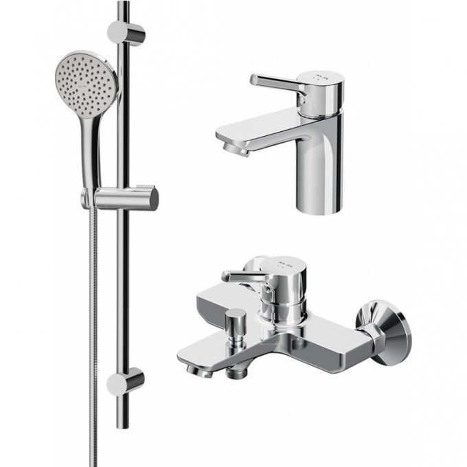 Набор 3в1 AM.PM X-JOY S смеситель для умывальника, смеситель для ванны и душа, душевой комплект F40985B00