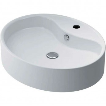Накладная раковина с базой под смеситель AM.PM UNIVERSAL C8FC1X056GWOV 56 см, овал, бел глянц