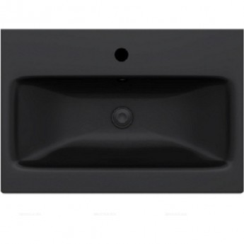Раковина мебельная AM.PM GEM M90WCC0602BM керамическая, 60 см, встроенная, цвет: черный матовый