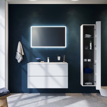 Шкаф-пенал подвесной 35 см, правый, белый глянец AM.PM SPIRIT 2.0