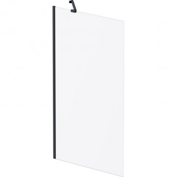 Шторка на борт ванны AM.PM GEM 80х140, фиксированная, черный, стекло матовое W90BS-080-140BM