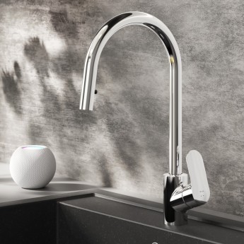 Смеситель для кухни с вытяжным изливом AM.PM LIKE F8012000 Смеситель для кухни с вытяжным изливом AM.PM LIKE F8012000