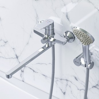 Смеситель для ванны и душа с душевым набором, излив 320 мм, AM.PM