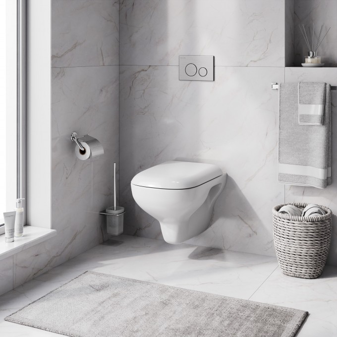 Унитаз подвесной FlashClean с сиденьем микролифт и звукоизолирующей прокладкой AM.PM LIKE C801700SCSI