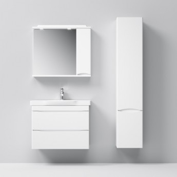 Зеркальный шкаф с подсветкой 80 см, правый, белый AM.PM LIKE M80MPR0801WG