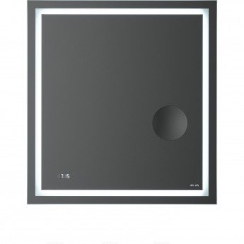 Универсальное зеркало с контурной Led-подсветкой, часами и косметическим зеркалом, 65 см AM.PM GEM M91AMOX0653WG